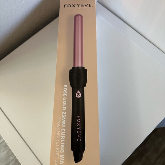 foxybae Other - FOXYBAE® 25mm Black Curling Wand with Rose Gold Colored Barrel Brand New in Box